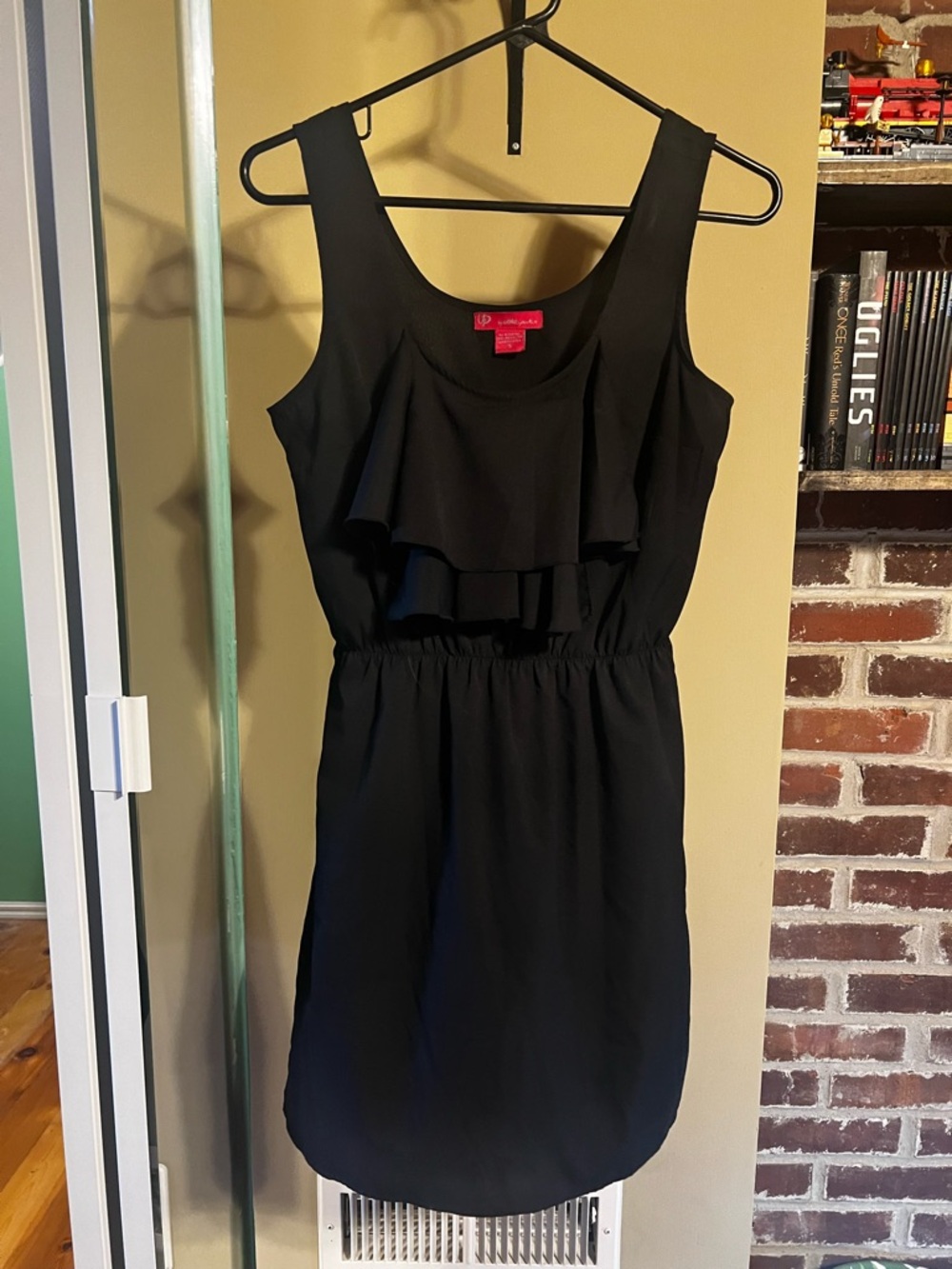 Police Black Sleeveless Ruffle Mini Dress